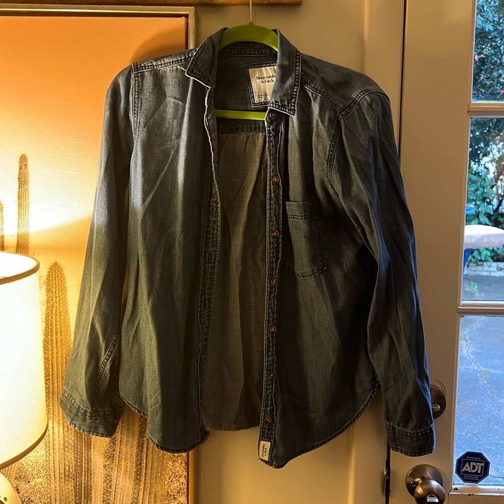 Denim button down
